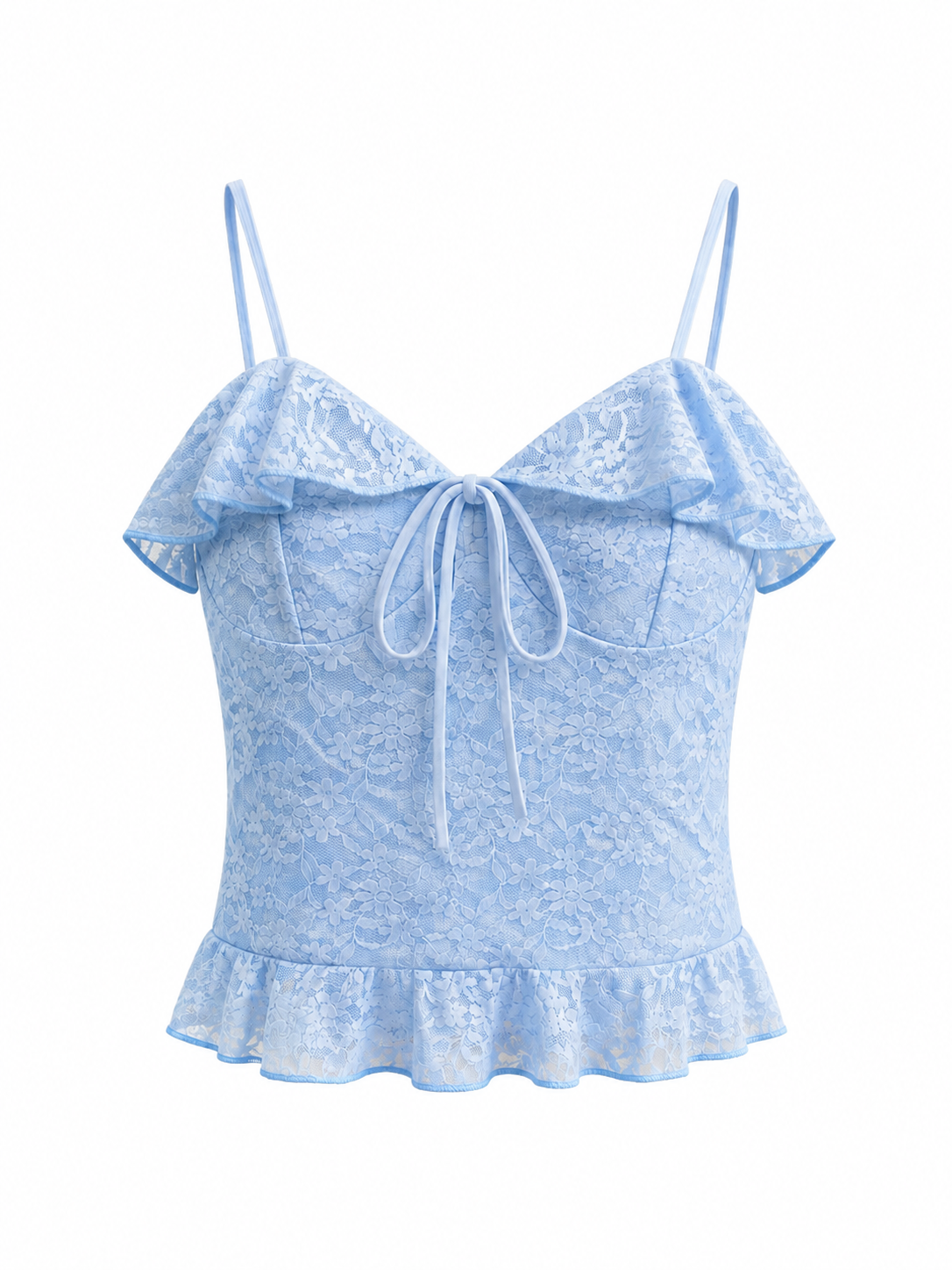 LACE PEPLUM TOP