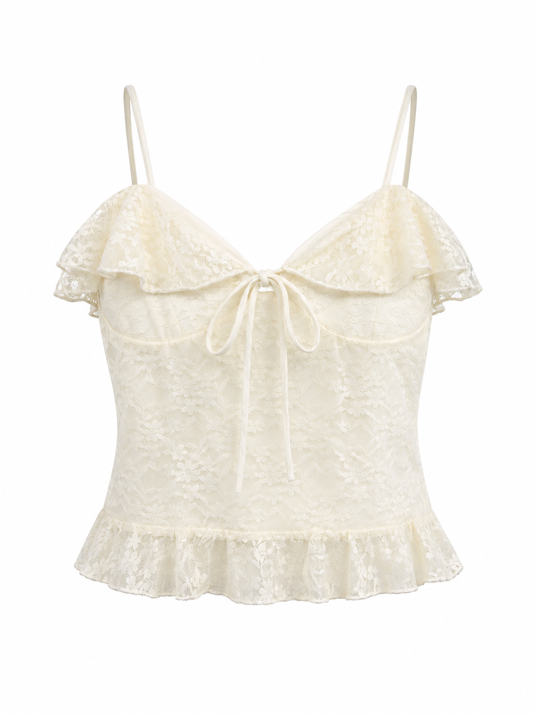 LACE PEPLUM TOP