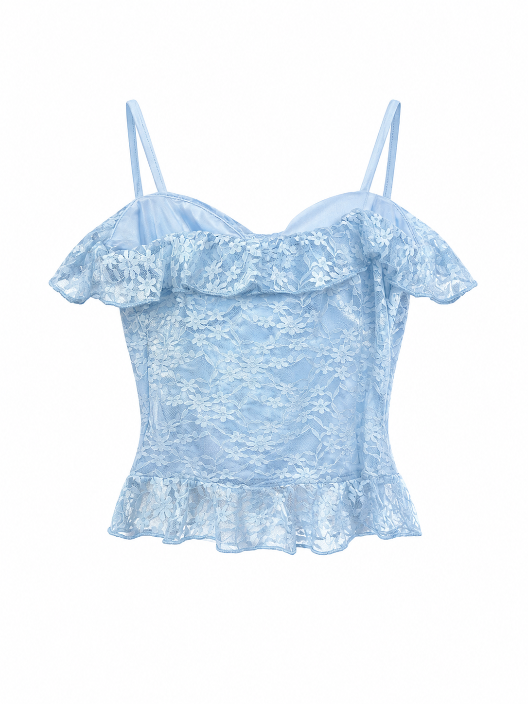 LACE PEPLUM TOP