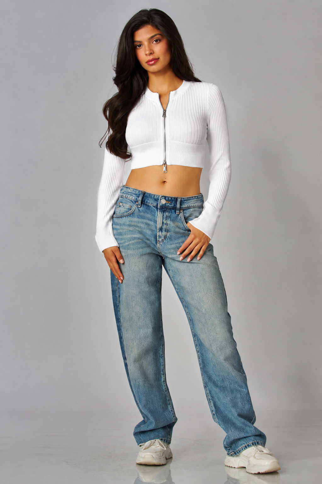 SEAMLESS RIBBON CROP LONG SLEEVE